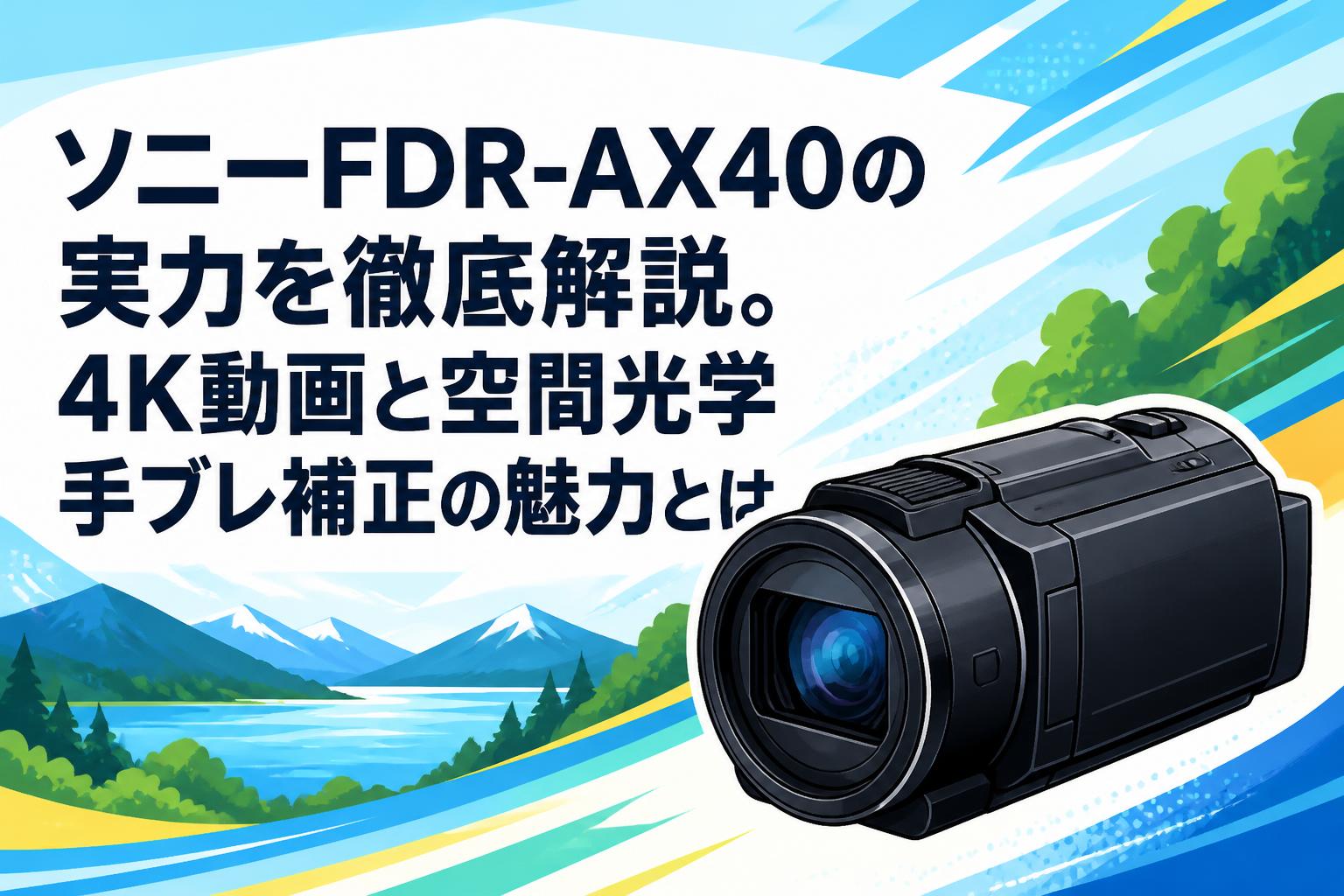 ソニーFDR-AX40の実力を徹底解説。4K動画と空間光学手ブレ補正の魅力とは