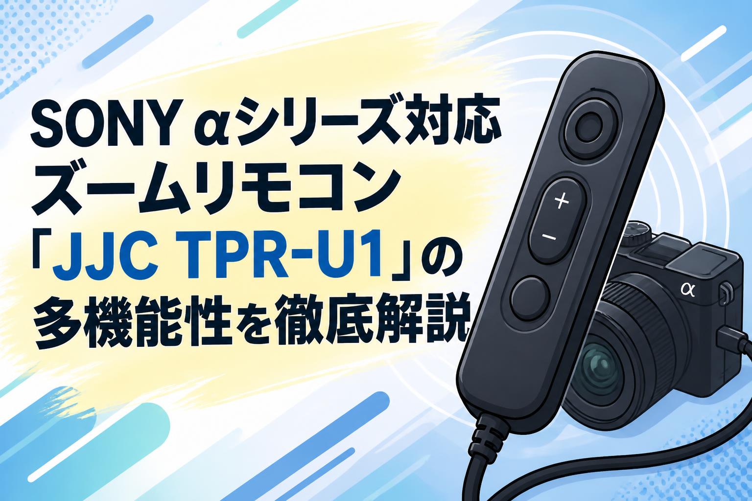 SONY αシリーズ対応ズームリモコン「JJC TPR-U1」の多機能性を徹底解説