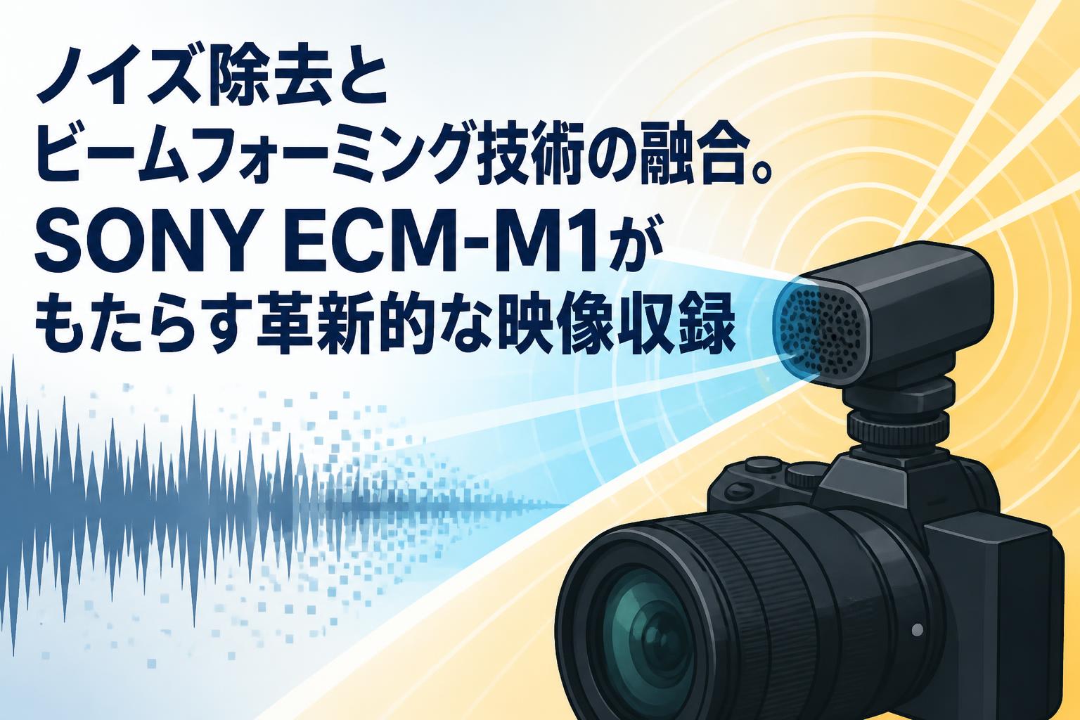 ノイズ除去とビームフォーミング技術の融合。SONY ECM-M1がもたらす革新的な映像収録