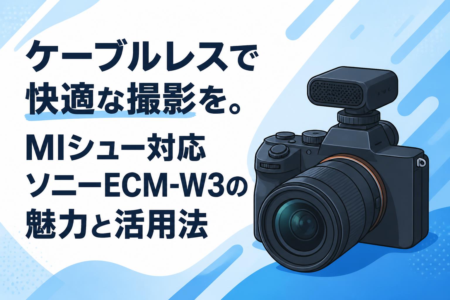 ケーブルレスで快適な撮影を。MIシュー対応ソニーECM-W3の魅力と活用法