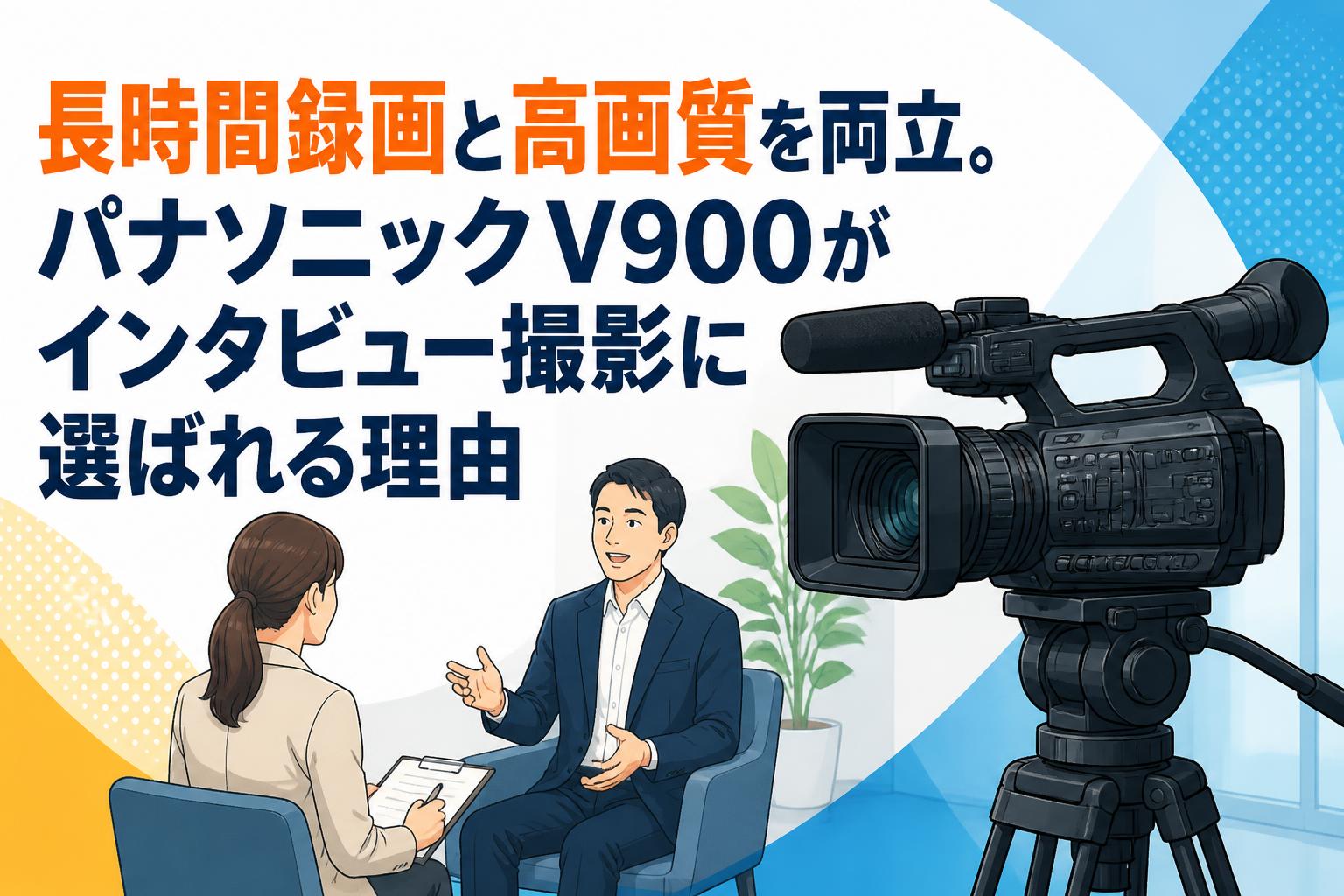 長時間録画と高画質を両立。パナソニックV900がインタビュー撮影に選ばれる理由