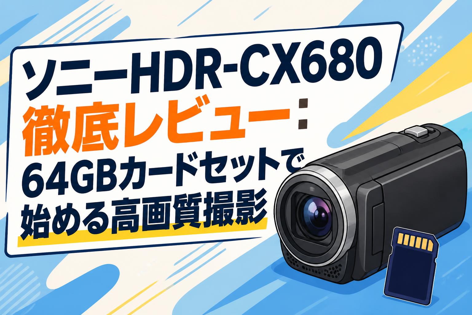 ソニーHDR-CX680徹底レビュー：64GBカードセットで始める高画質撮影