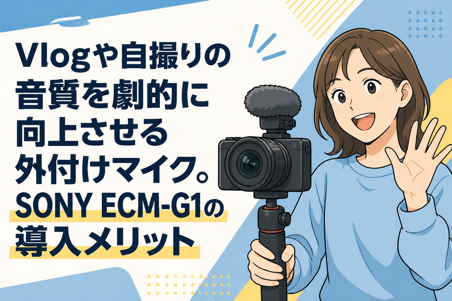 Vlogや自撮りの音質を劇的に向上させる外付けマイク。SONY ECM-G1の導入メリット