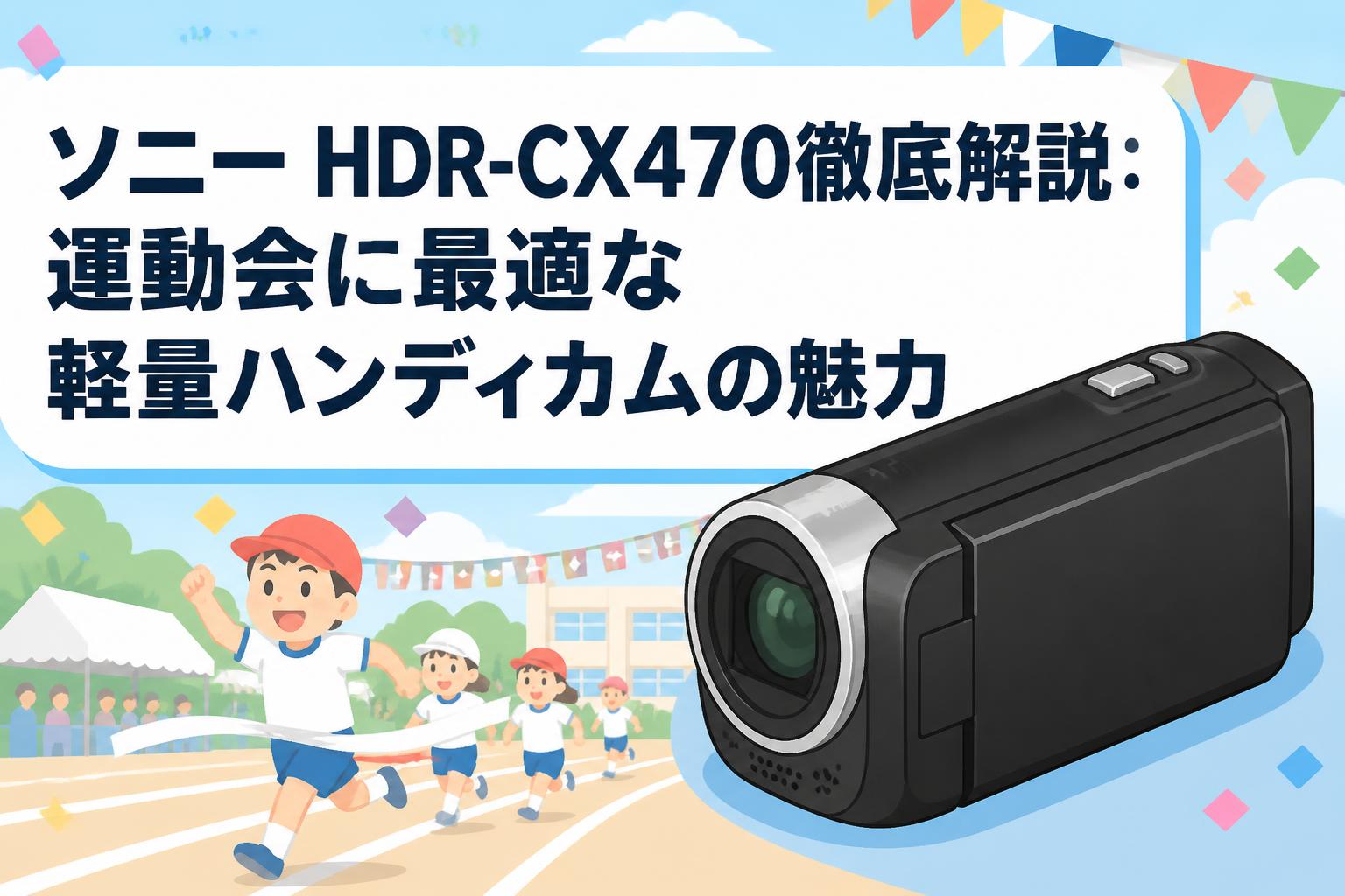 ソニー HDR-CX470徹底解説：運動会に最適な軽量ハンディカムの魅力