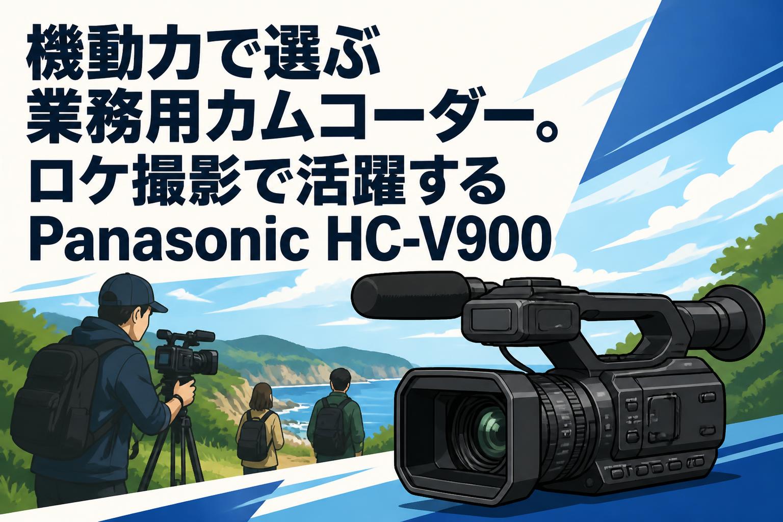 機動力で選ぶ業務用カムコーダー。ロケ撮影で活躍するPanasonic HC-V900