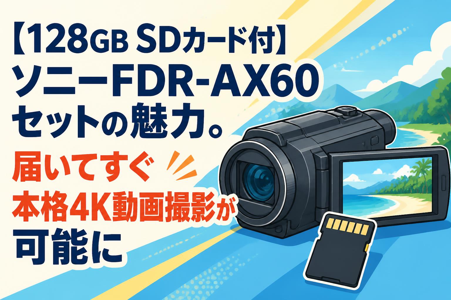 【128GB SDカード付】ソニーFDR-AX60セットの魅力。届いてすぐ本格4K動画撮影が可能に