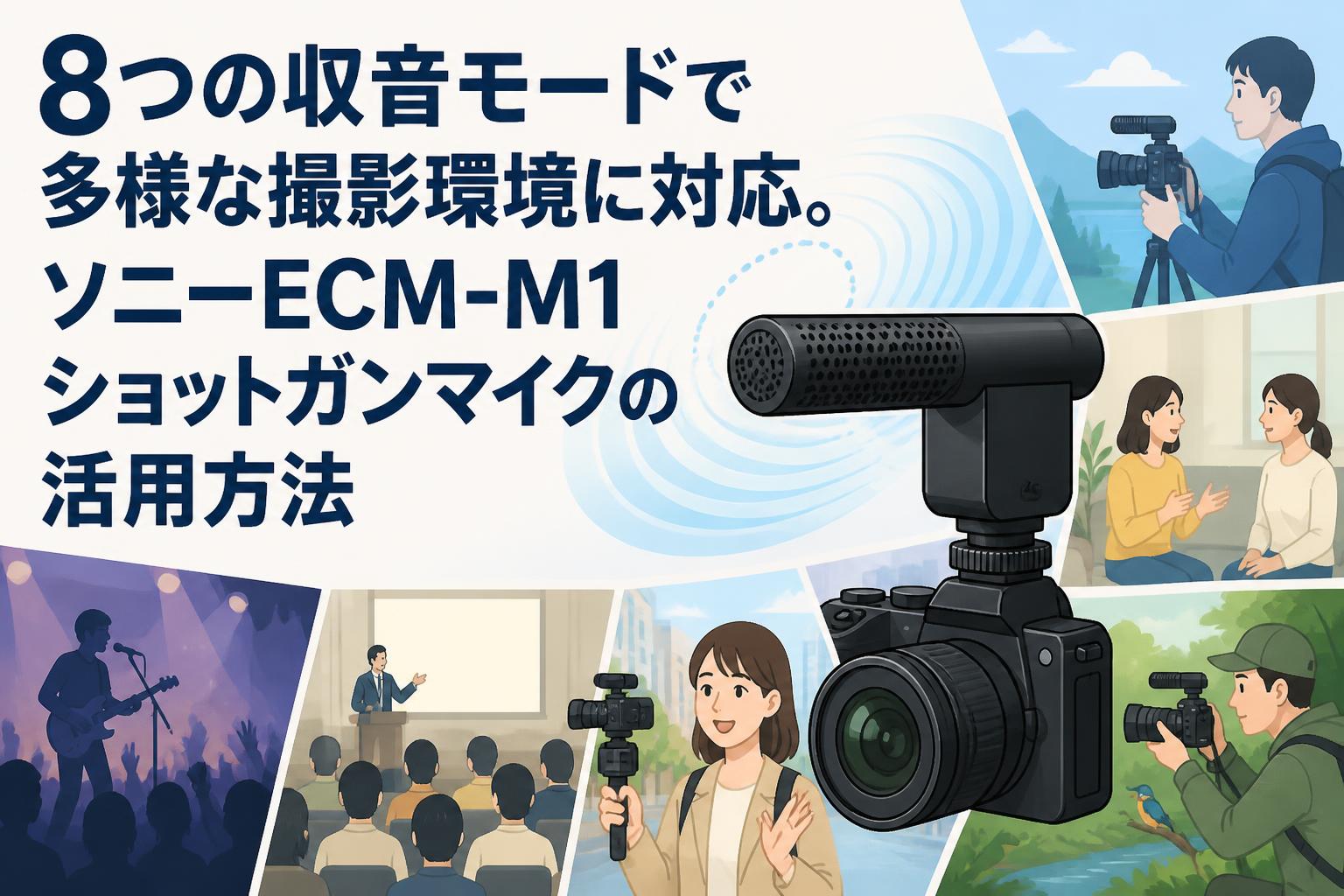 8つの収音モードで多様な撮影環境に対応。ソニーECM-M1ショットガンマイクの活用方法