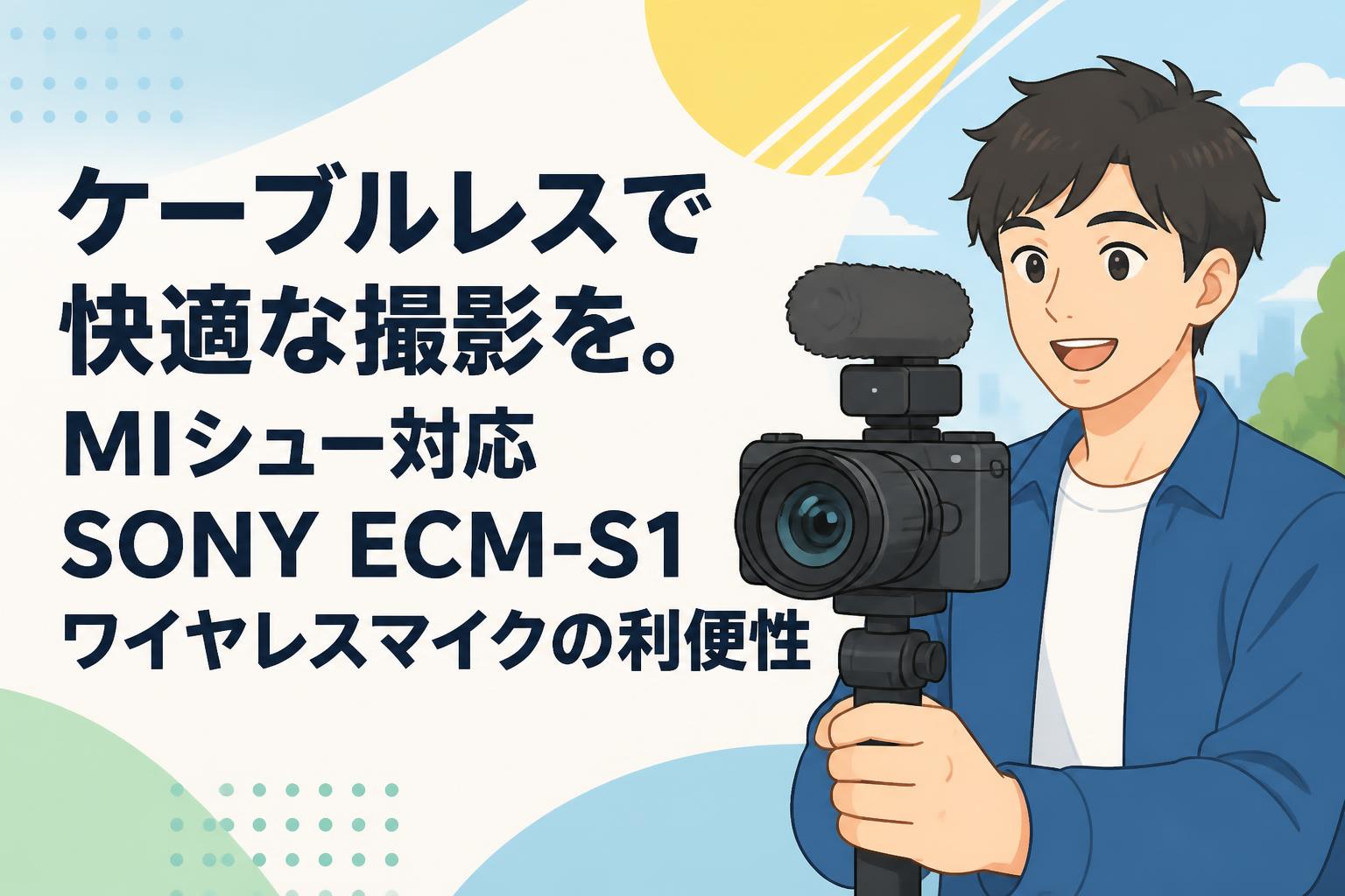 ケーブルレスで快適な撮影を。MIシュー対応SONY ECM-S1ワイヤレスマイクの利便性
