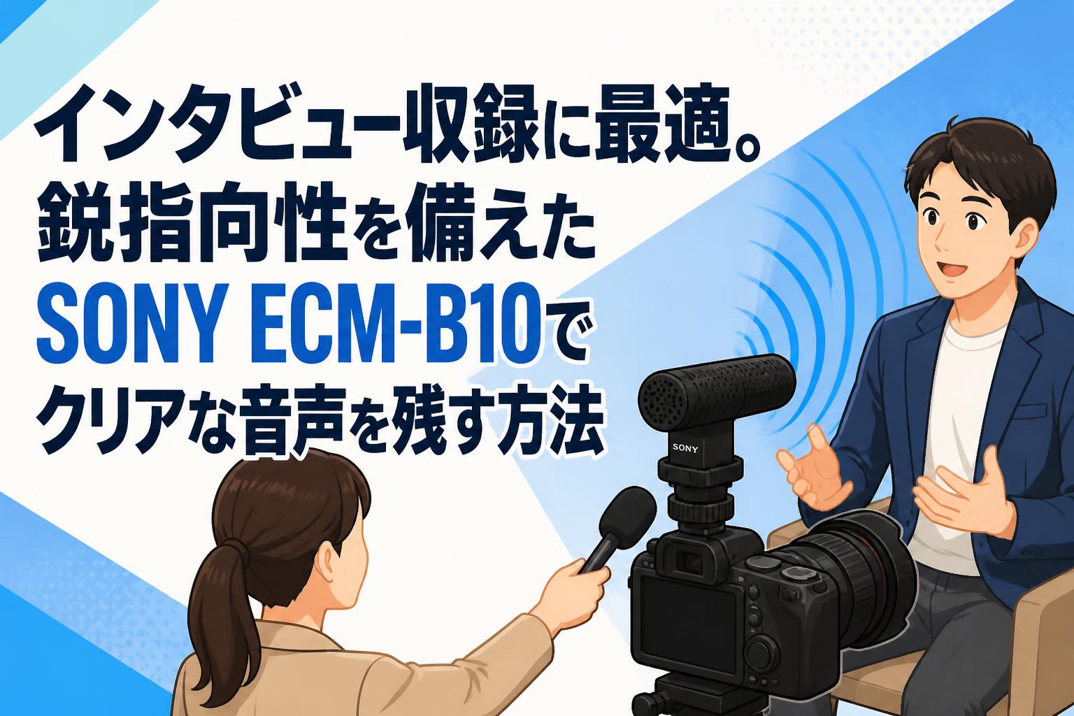 インタビュー収録に最適。鋭指向性を備えたSONY ECM-B10でクリアな音声を残す方法