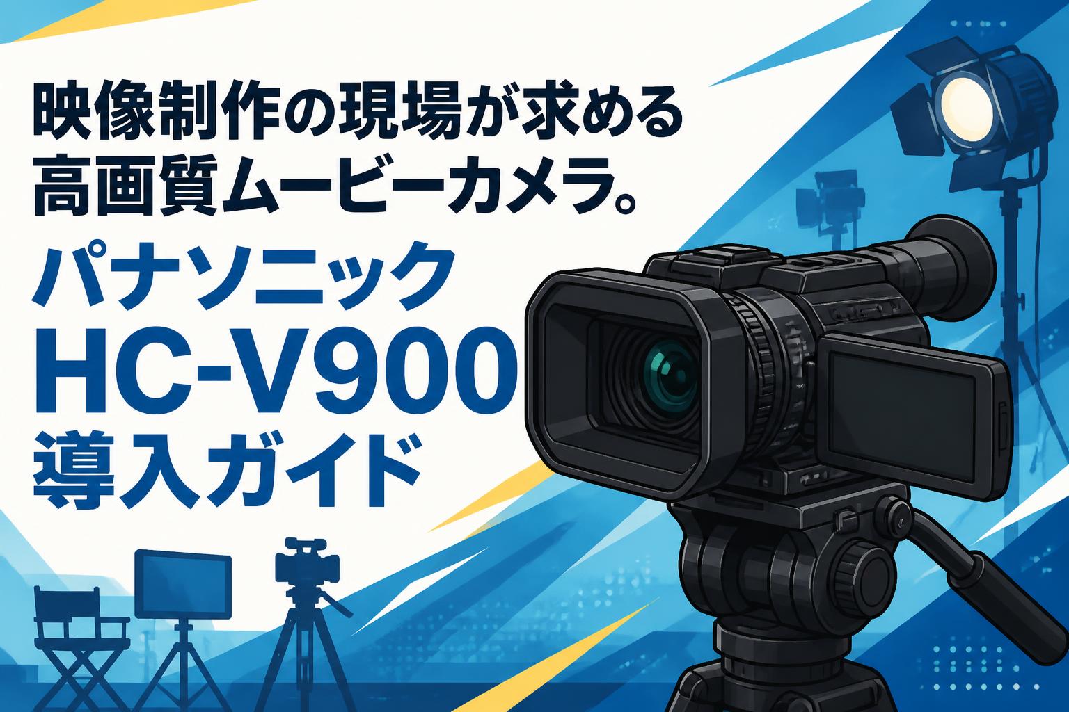 映像制作の現場が求める高画質ムービーカメラ。パナソニックHC-V900導入ガイド