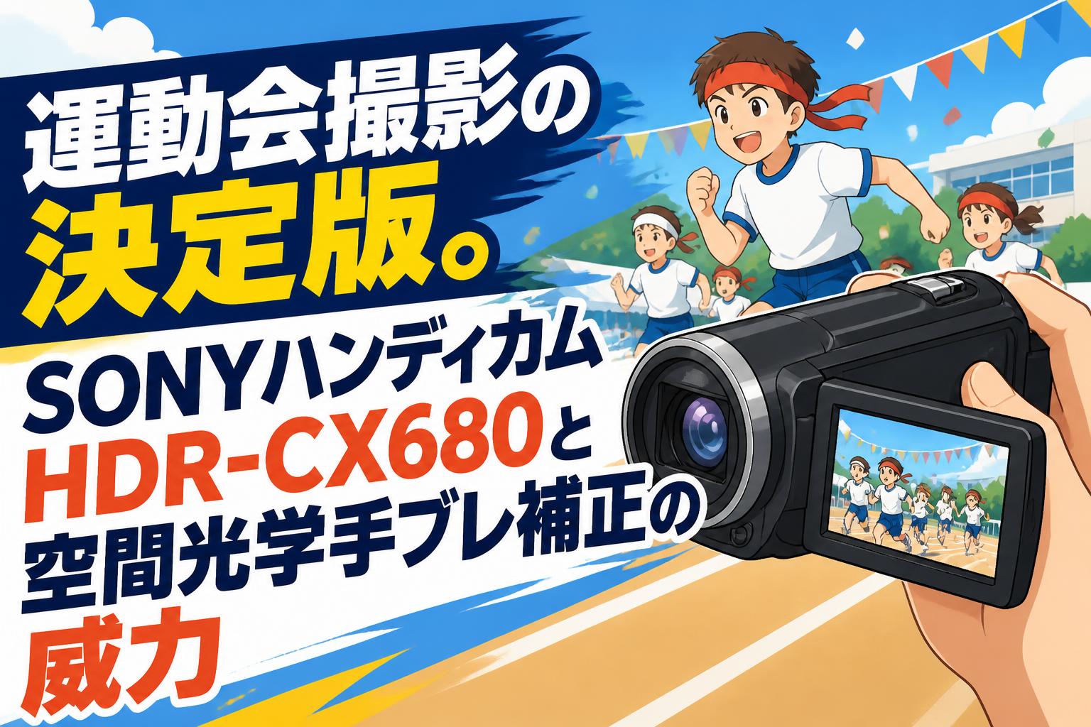 運動会撮影の決定版。SONYハンディカムHDR-CX680と空間光学手ブレ補正の威力