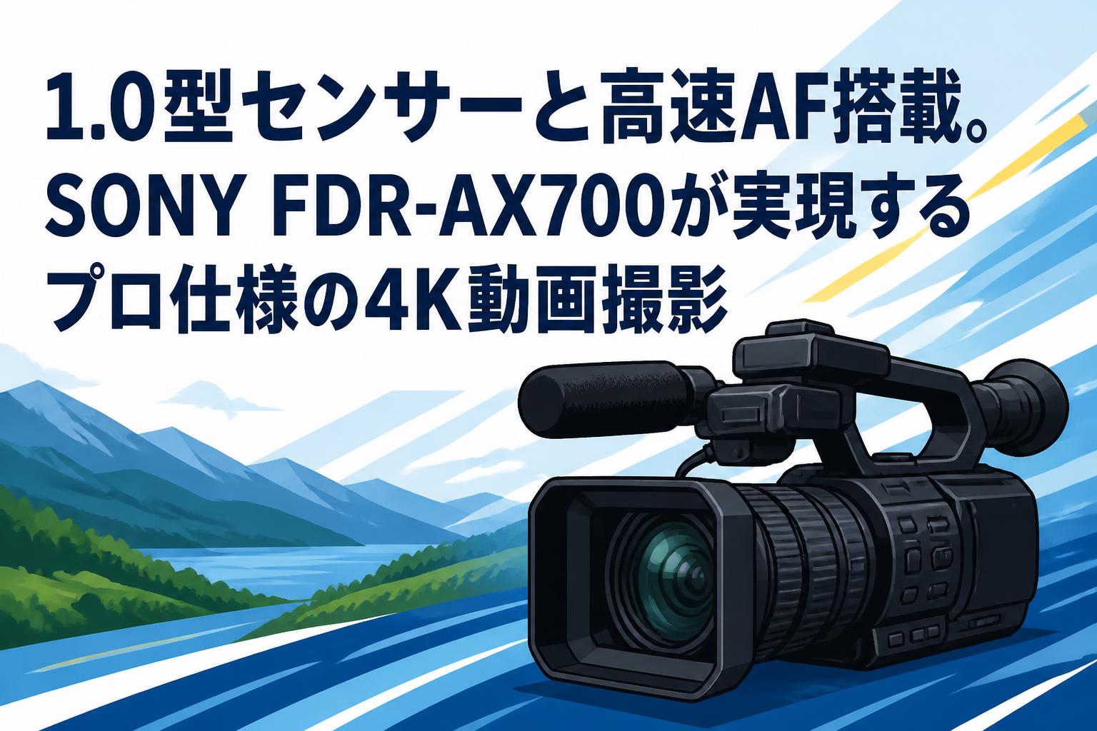 1.0型センサーと高速AF搭載。SONY FDR-AX700が実現するプロ仕様の4K動画撮影