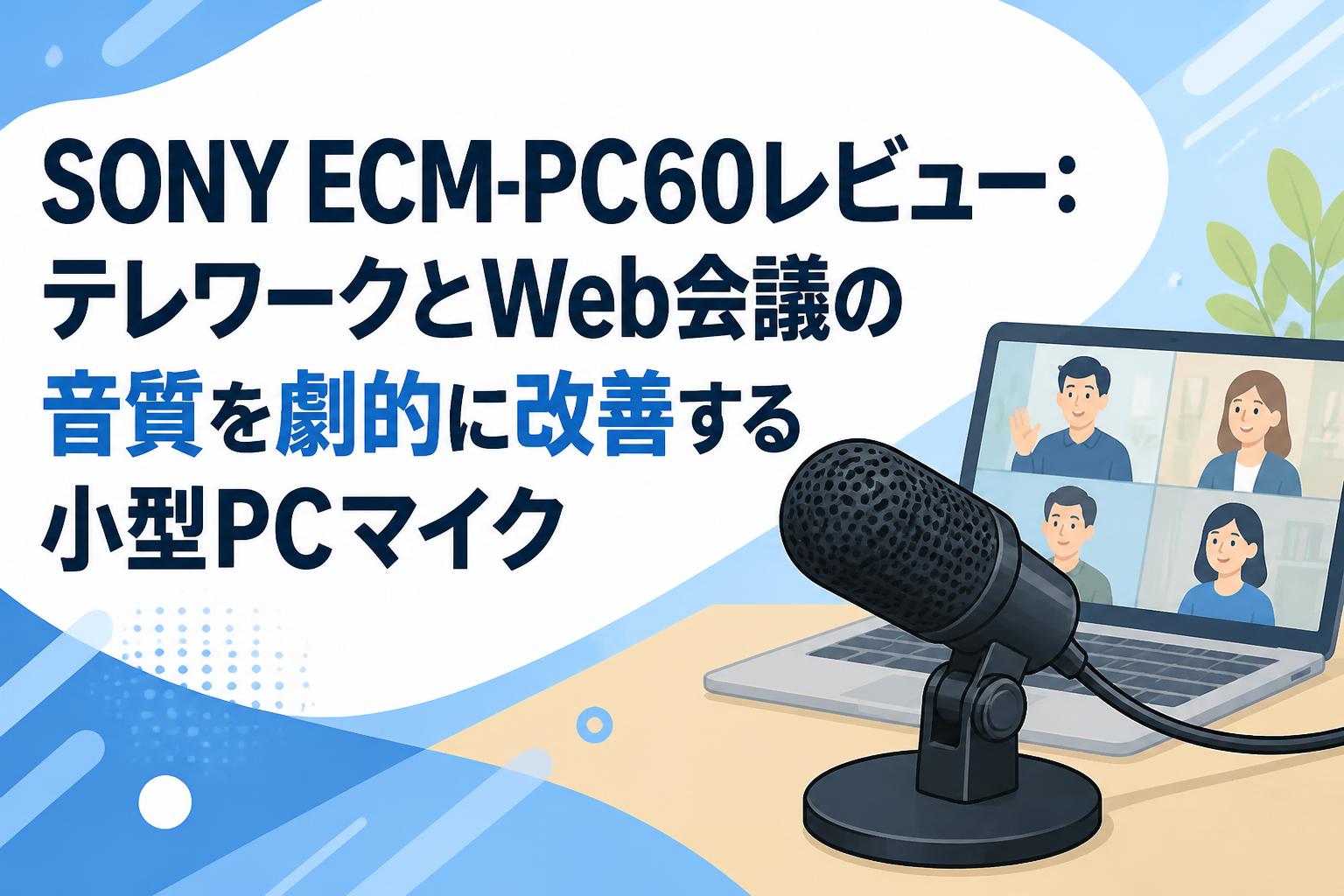 SONY ECM-PC60レビュー：テレワークとWeb会議の音質を劇的に改善する小型PCマイク