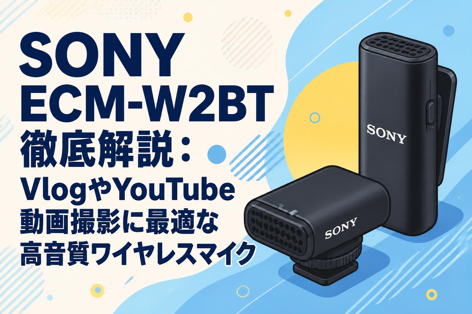 SONY ECM-W2BT徹底解説：VlogやYouTube動画撮影に最適な高音質ワイヤレスマイク