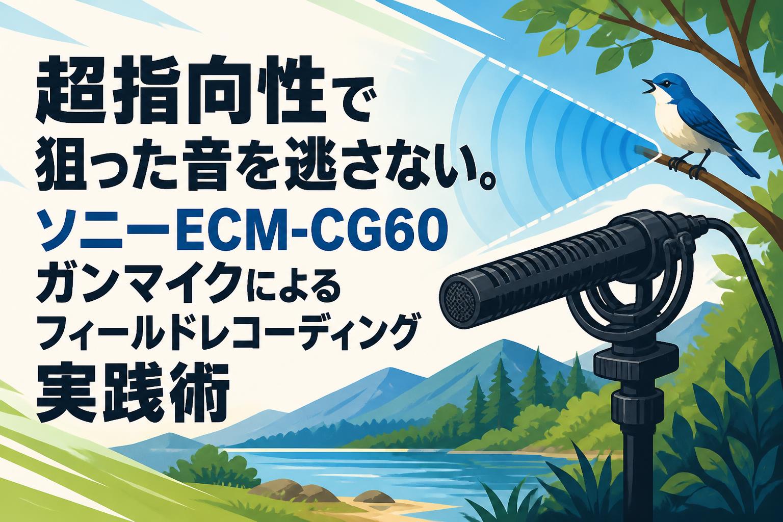 超指向性で狙った音を逃さない。ソニーECM-CG60ガンマイクによるフィールドレコーディング実践術