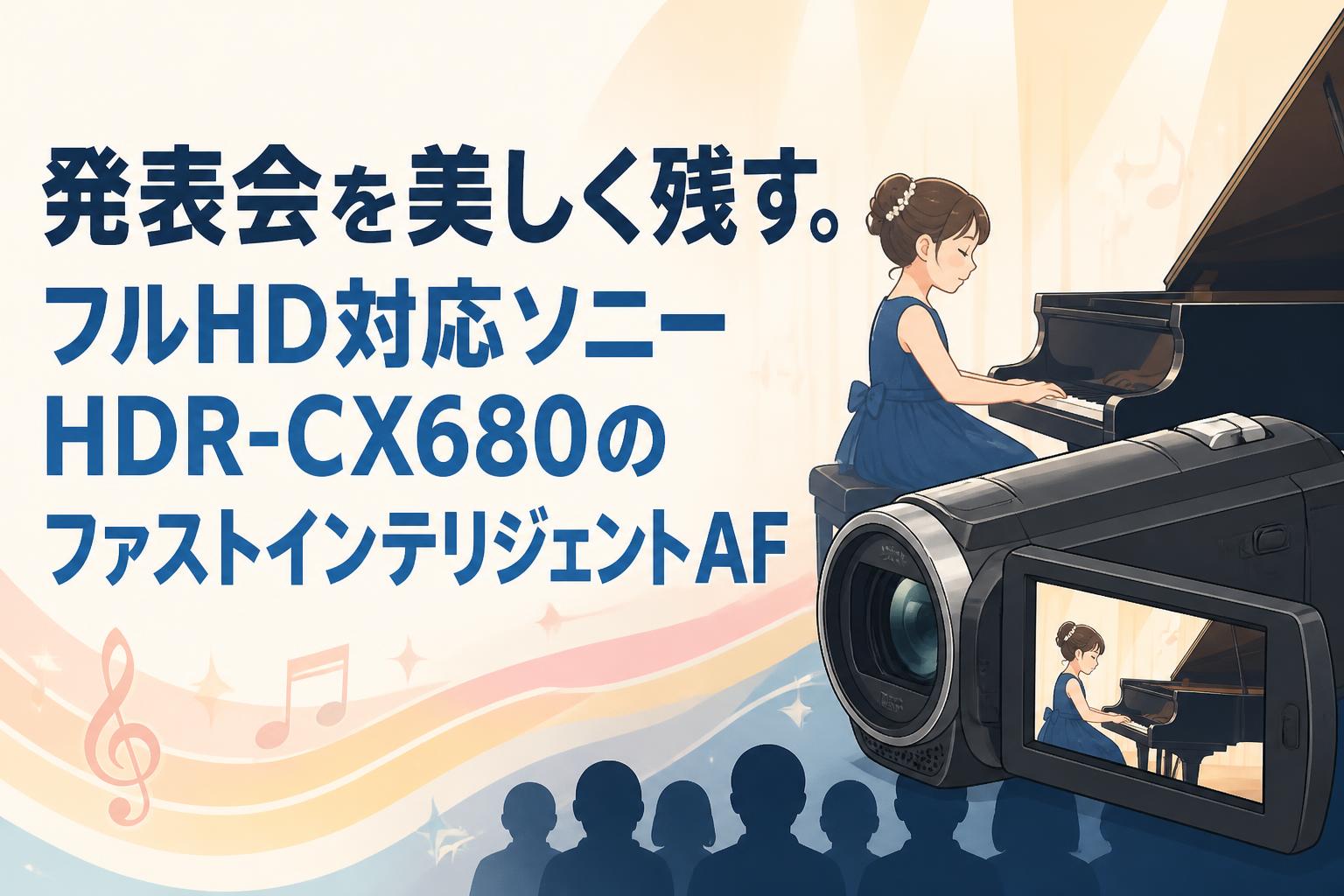 発表会を美しく残す。フルHD対応ソニーHDR-CX680のファストインテリジェントAF