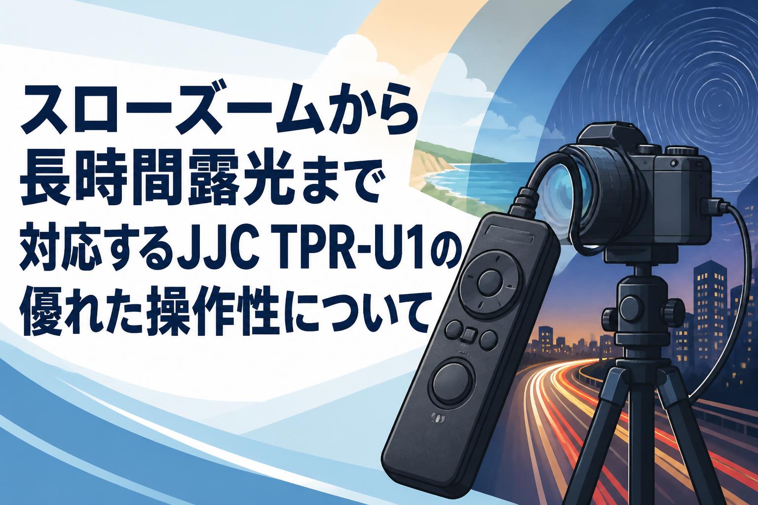 スローズームから長時間露光まで対応するJJC TPR-U1の優れた操作性について