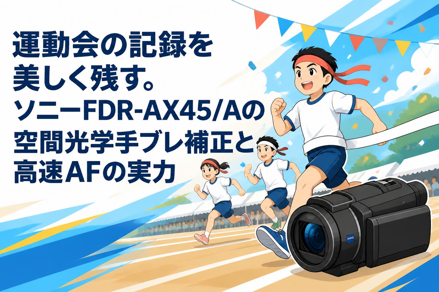運動会の記録を美しく残す。ソニーFDR-AX45/Aの空間光学手ブレ補正と高速AFの実力