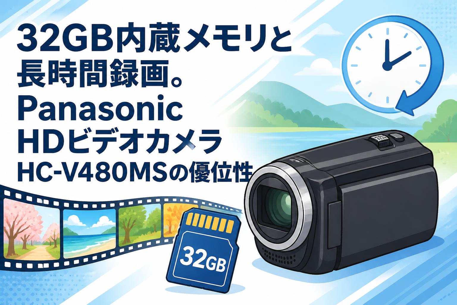 32GB内蔵メモリと長時間録画。Panasonic HDビデオカメラHC-V480MSの優位性