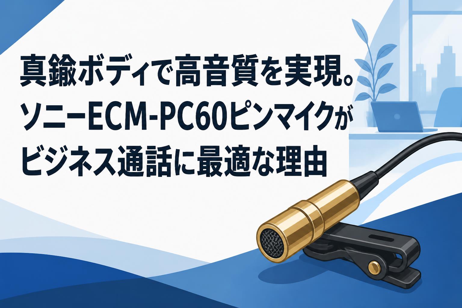 真鍮ボディで高音質を実現。ソニーECM-PC60ピンマイクがビジネス通話に最適な理由