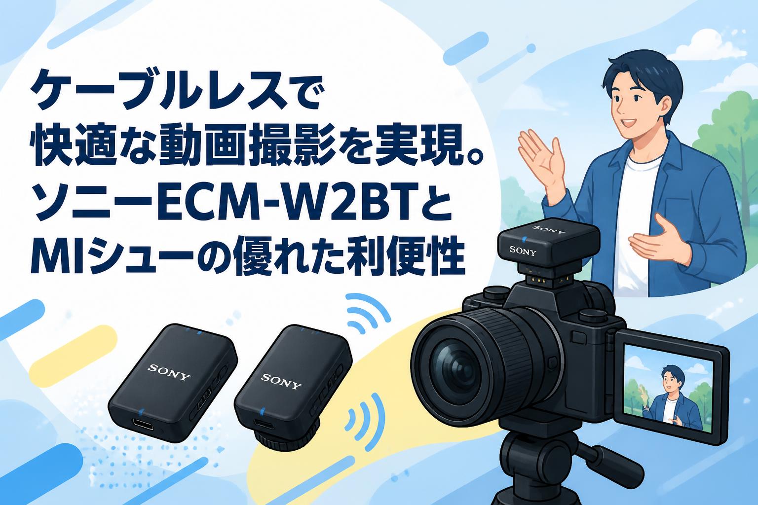 ケーブルレスで快適な動画撮影を実現。ソニーECM-W2BTとMIシューの優れた利便性