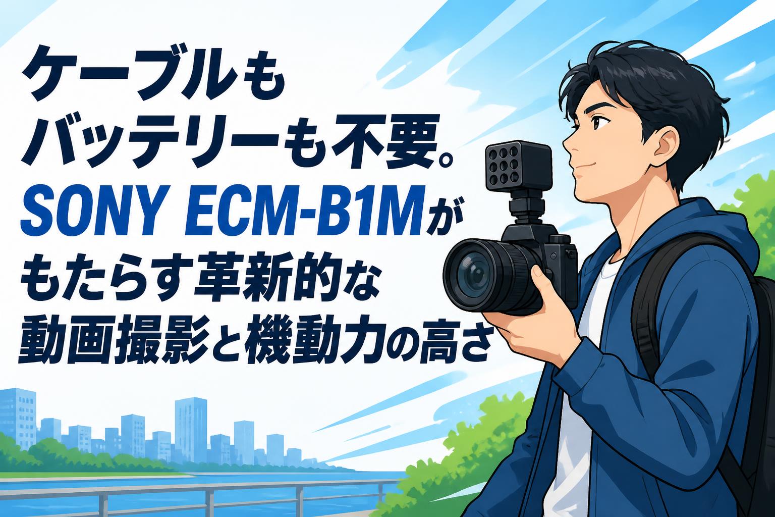 ケーブルもバッテリーも不要。SONY ECM-B1Mがもたらす革新的な動画撮影と機動力の高さ