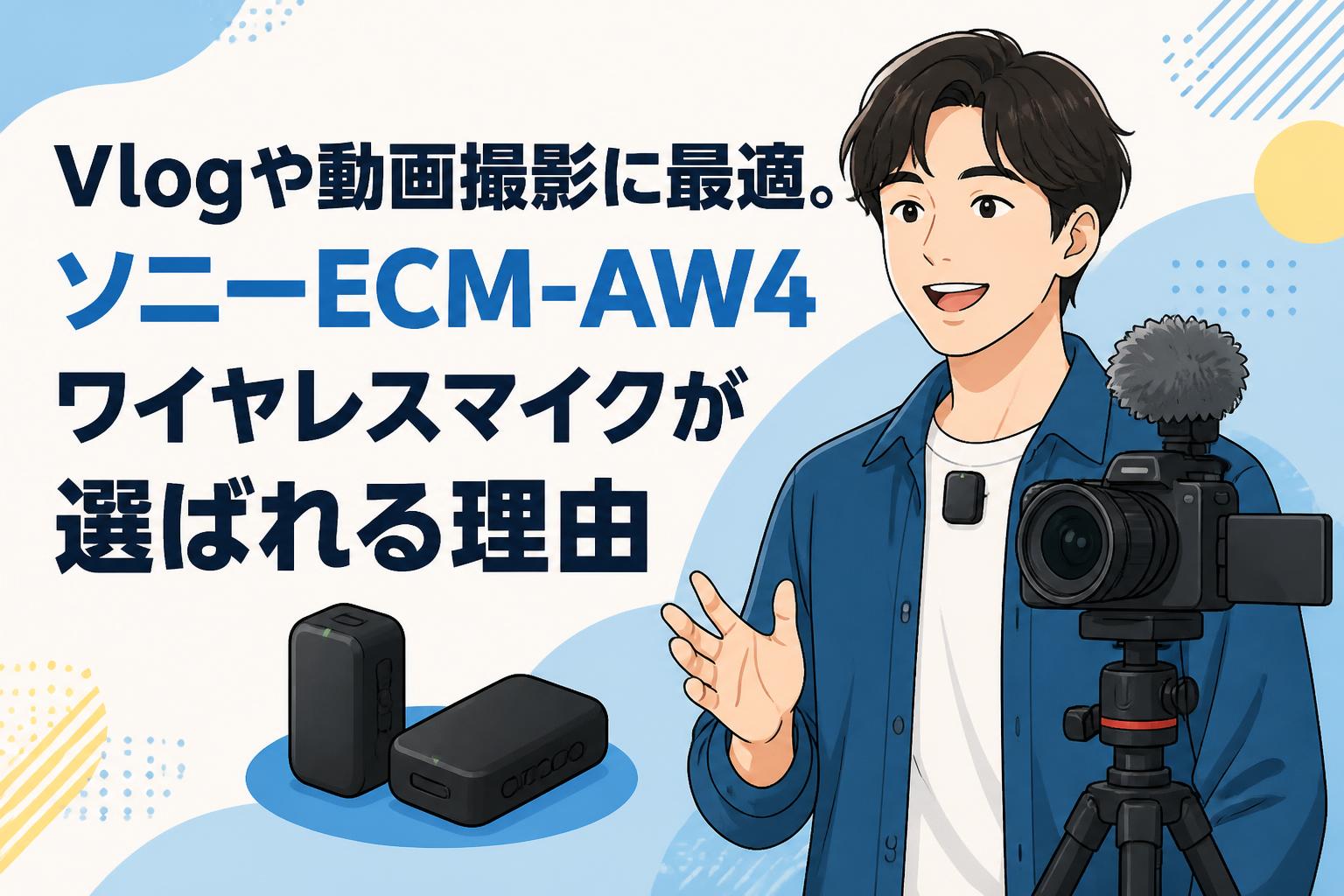 Vlogや動画撮影に最適。ソニーECM-AW4ワイヤレスマイクが選ばれる理由