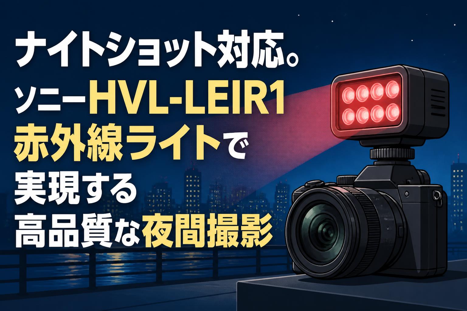 ナイトショット対応。ソニーHVL-LEIR1赤外線ライトで実現する高品質な夜間撮影