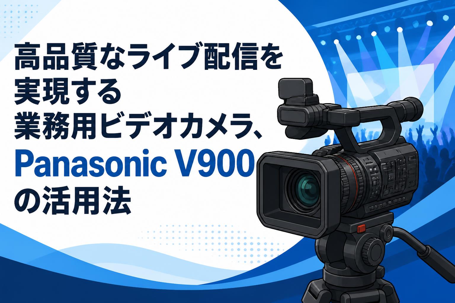 高品質なライブ配信を実現する業務用ビデオカメラ、Panasonic V900の活用法