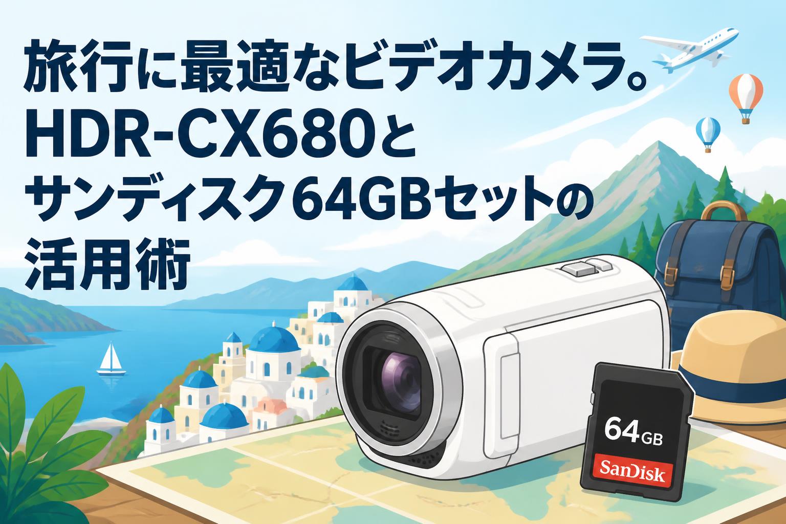 旅行に最適なビデオカメラ。HDR-CX680とサンディスク64GBセットの活用術