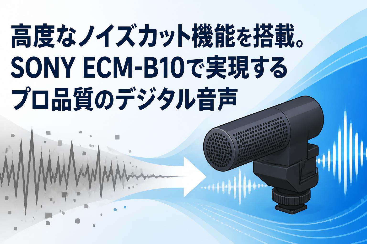 高度なノイズカット機能を搭載。SONY ECM-B10で実現するプロ品質のデジタル音声