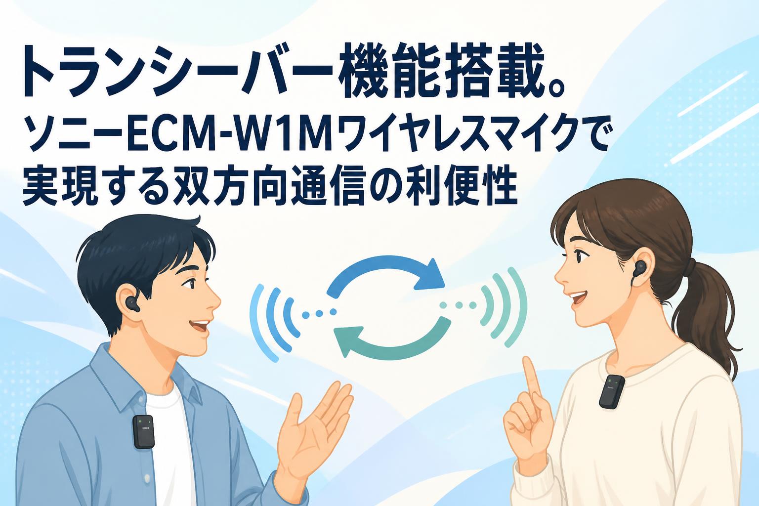 トランシーバー機能搭載。ソニーECM-W1Mワイヤレスマイクで実現する双方向通信の利便性