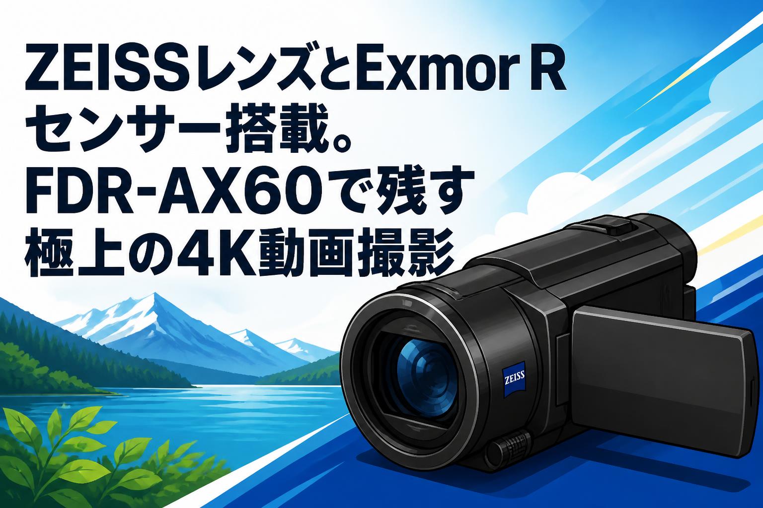 ZEISSレンズとExmor Rセンサー搭載。FDR-AX60で残す極上の4K動画撮影