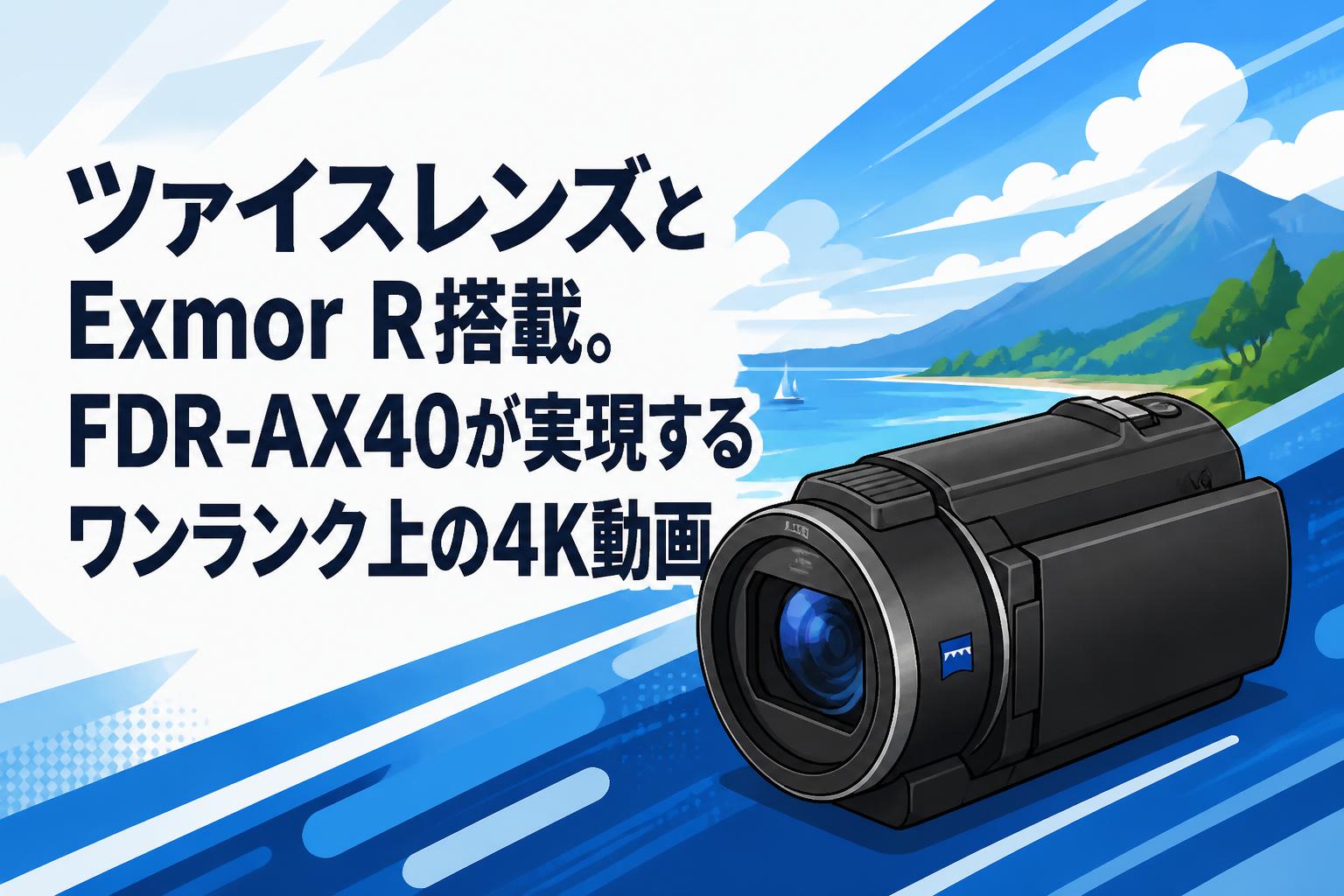 ツァイスレンズとExmor R搭載。FDR-AX40が実現するワンランク上の4K動画