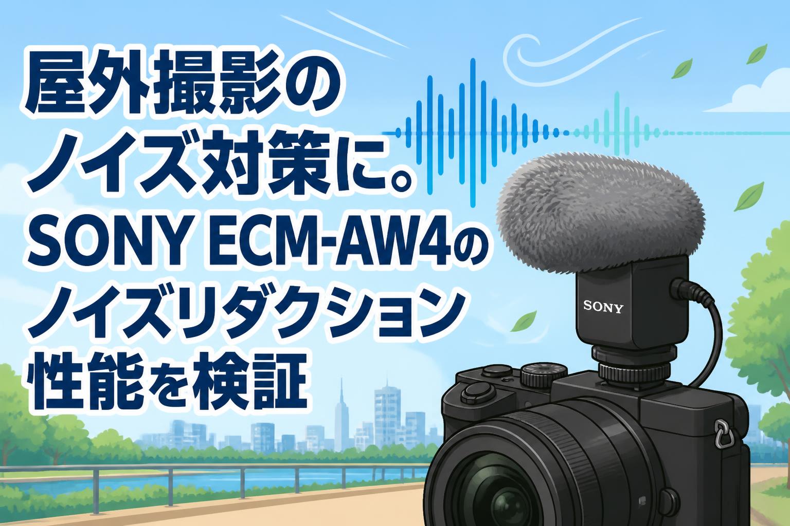 屋外撮影のノイズ対策に。SONY ECM-AW4のノイズリダクション性能を検証