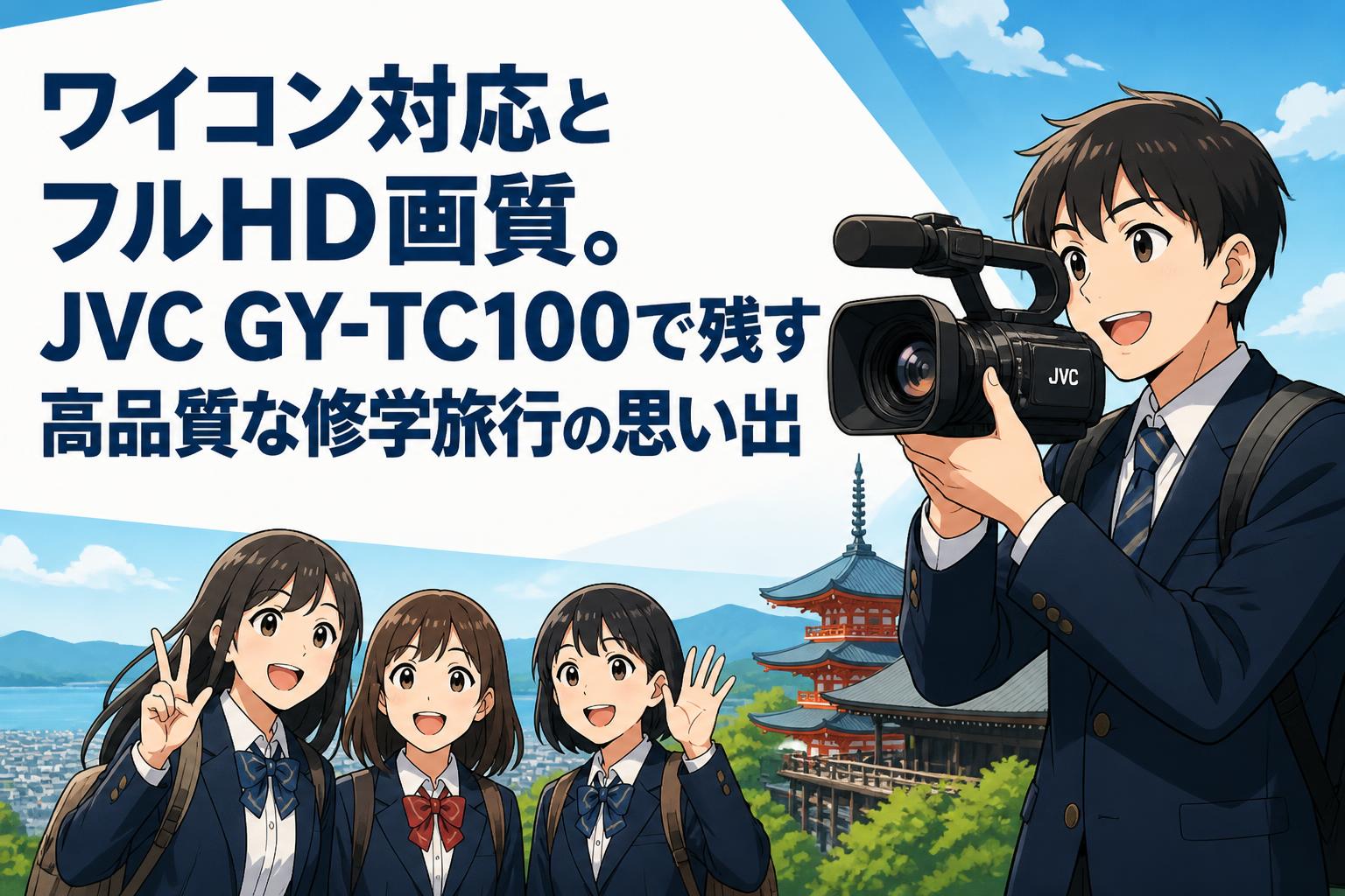 ワイコン対応とフルHD画質。JVC GY-TC100で残す高品質な修学旅行の思い出