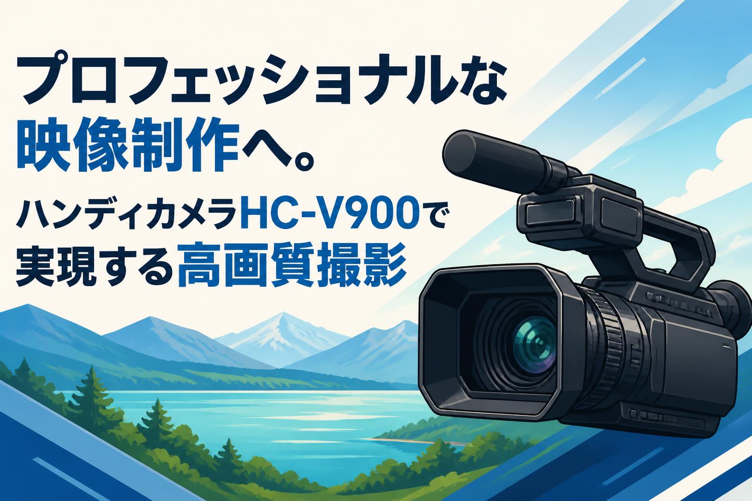 プロフェッショナルな映像制作へ。ハンディカメラHC-V900で実現する高画質撮影