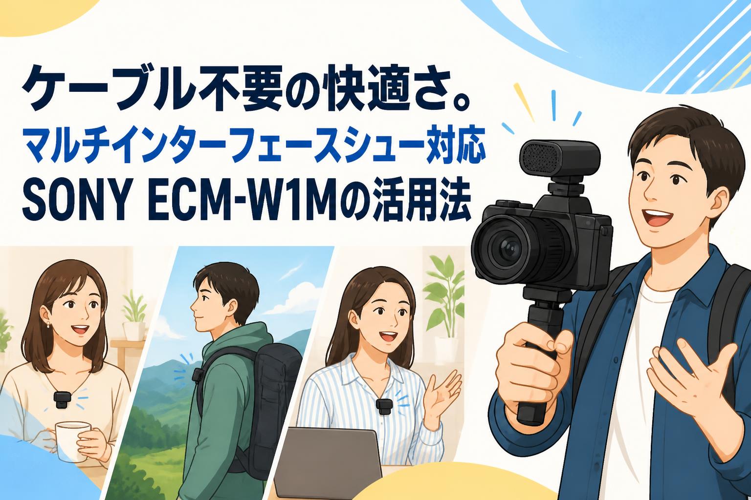 ケーブル不要の快適さ。マルチインターフェースシュー対応SONY ECM-W1Mの活用法