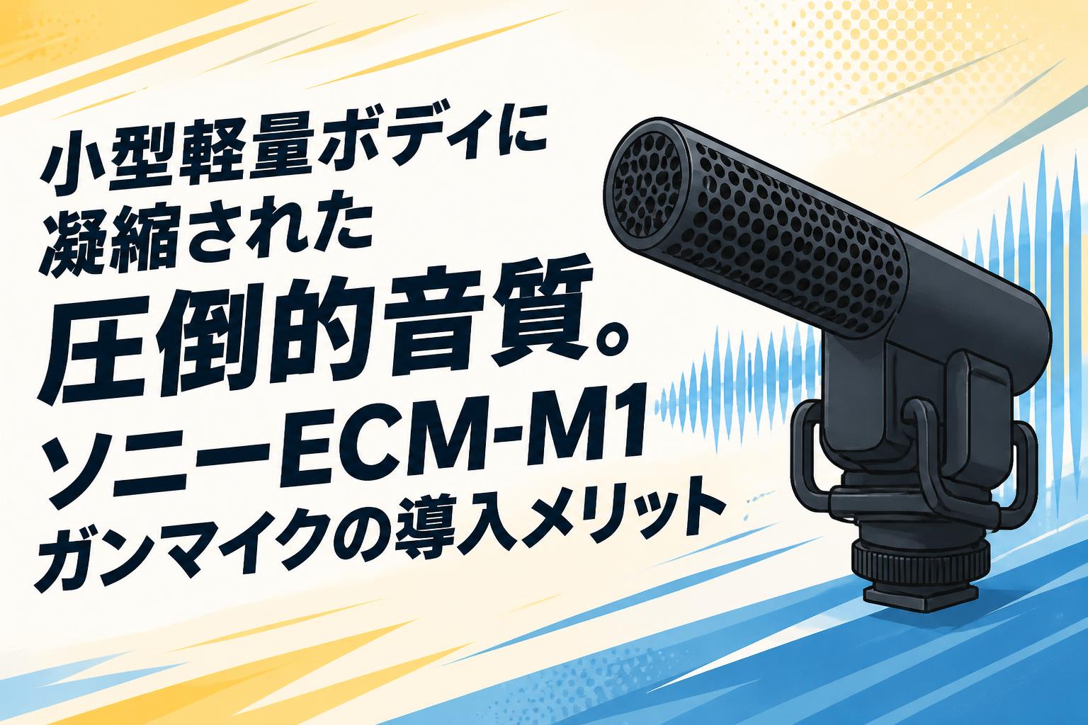小型軽量ボディに凝縮された圧倒的音質。ソニーECM-M1ガンマイクの導入メリット