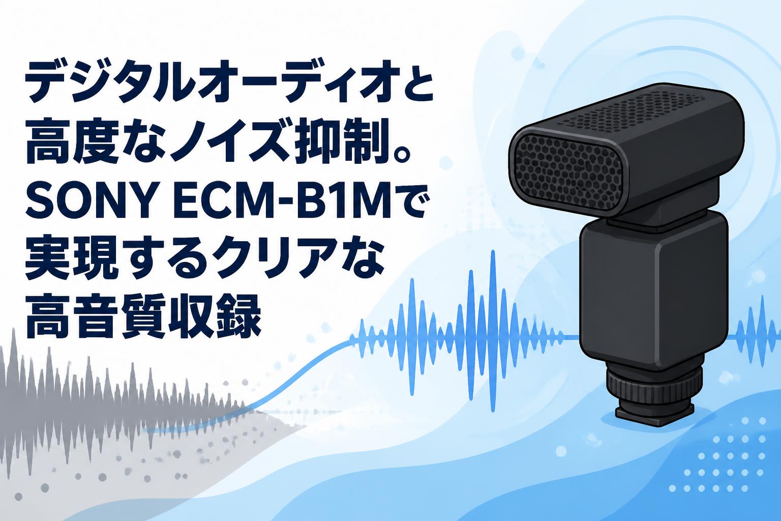 デジタルオーディオと高度なノイズ抑制。SONY ECM-B1Mで実現するクリアな高音質収録