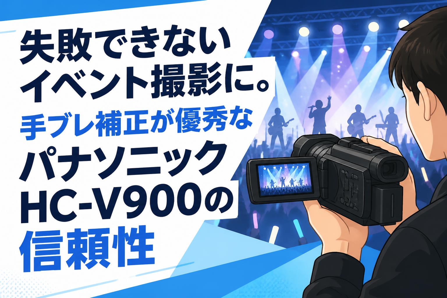 失敗できないイベント撮影に。手ブレ補正が優秀なパナソニックHC-V900の信頼性