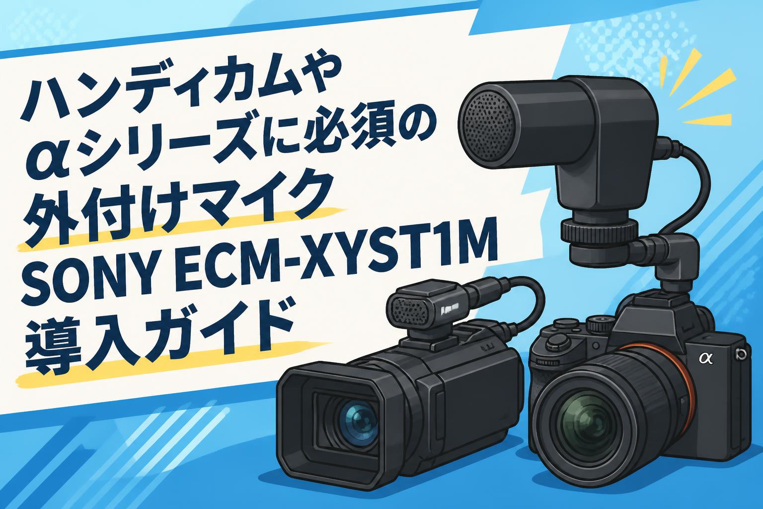 ハンディカムやαシリーズに必須の外付けマイクSONY ECM-XYST1M導入ガイド