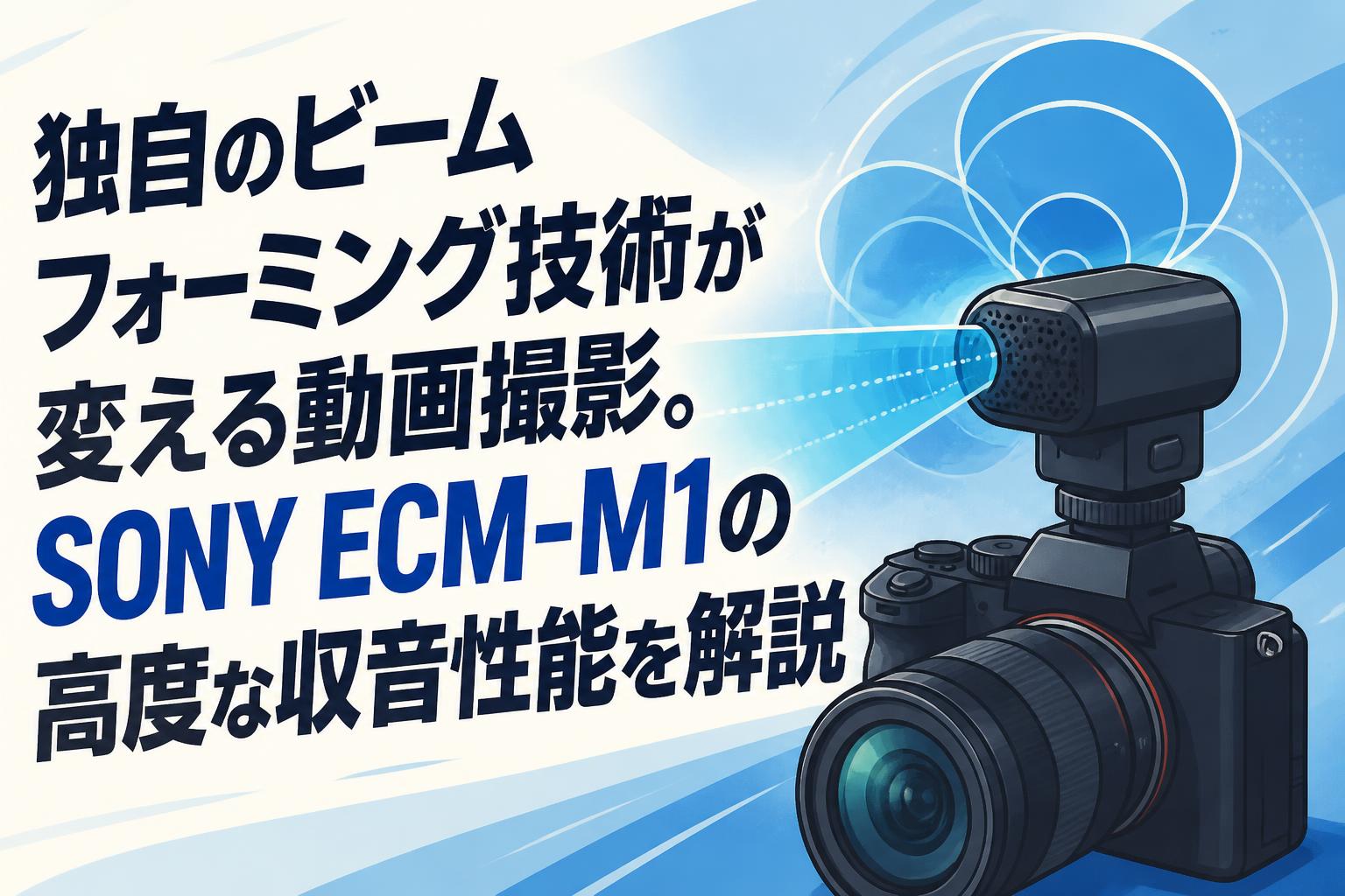 独自のビームフォーミング技術が変える動画撮影。SONY ECM-M1の高度な収音性能を解説
