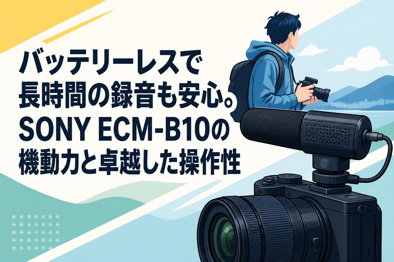 バッテリーレスで長時間の録音も安心。SONY ECM-B10の機動力と卓越した操作性