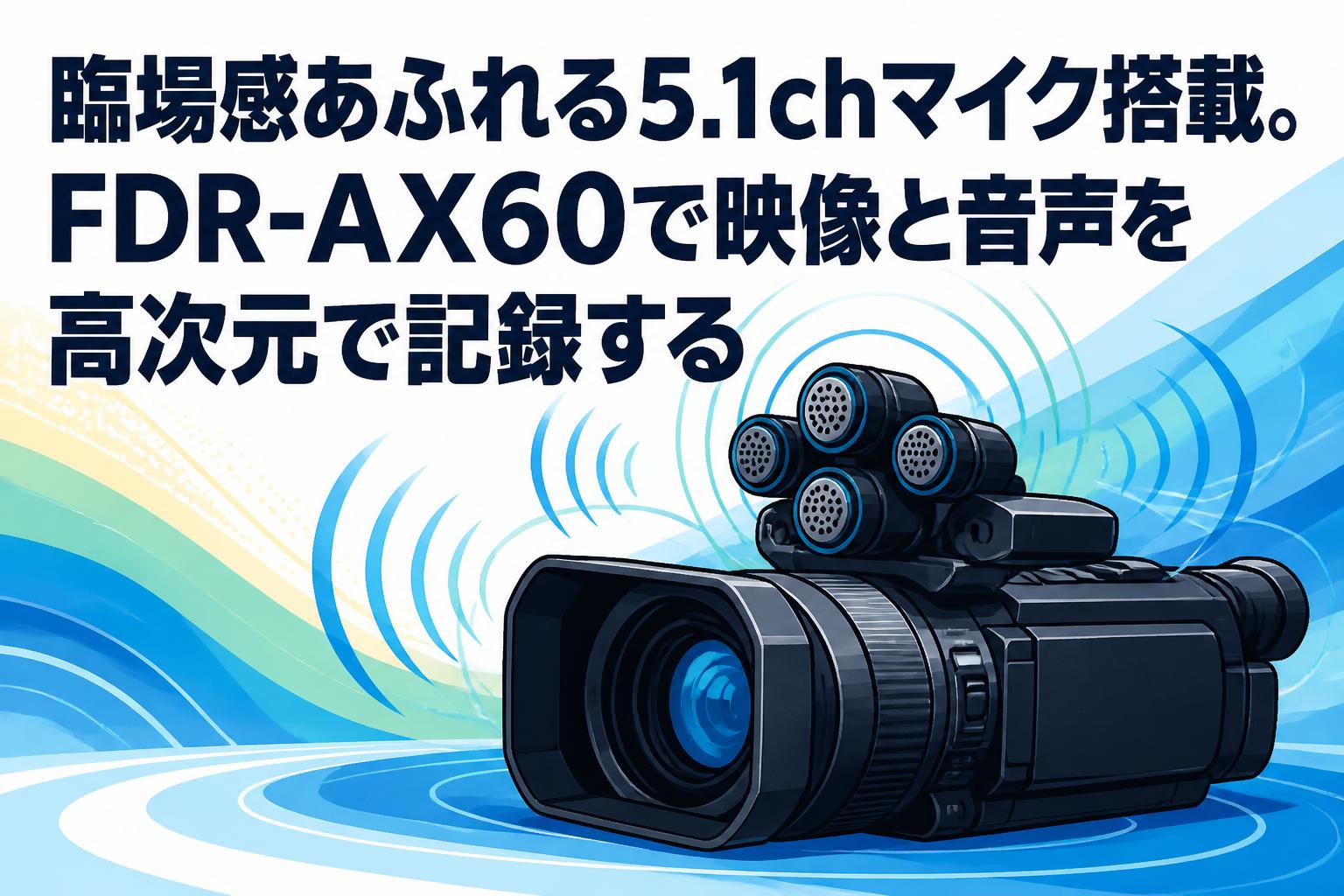 臨場感あふれる5.1chマイク搭載。FDR-AX60で映像と音声を高次元で記録する