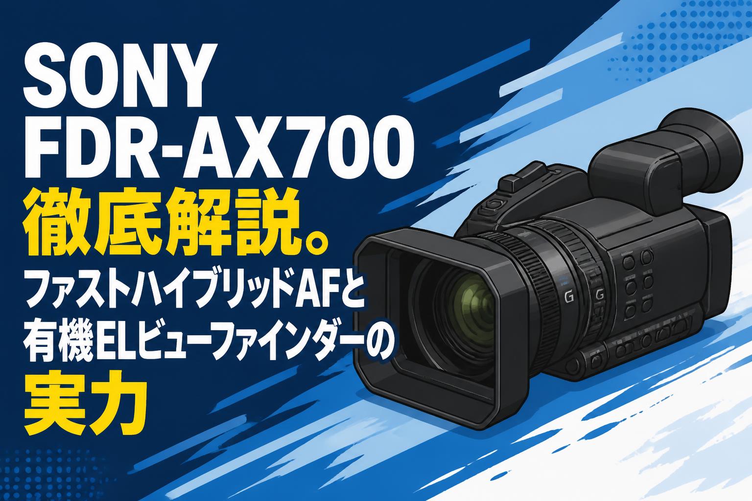 SONY FDR-AX700徹底解説。ファストハイブリッドAFと有機ELビューファインダーの実力