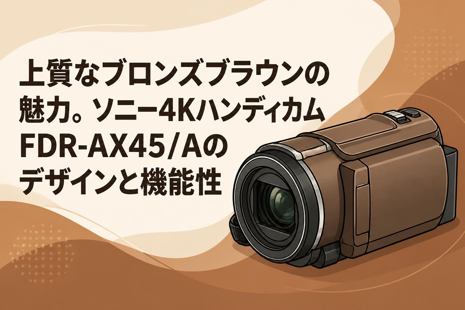 上質なブロンズブラウンの魅力。ソニー4KハンディカムFDR-AX45/Aのデザインと機能性