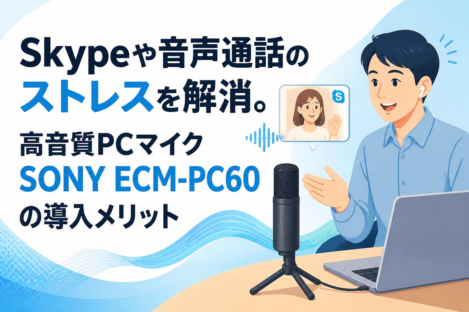 Skypeや音声通話のストレスを解消。高音質PCマイクSONY ECM-PC60の導入メリット