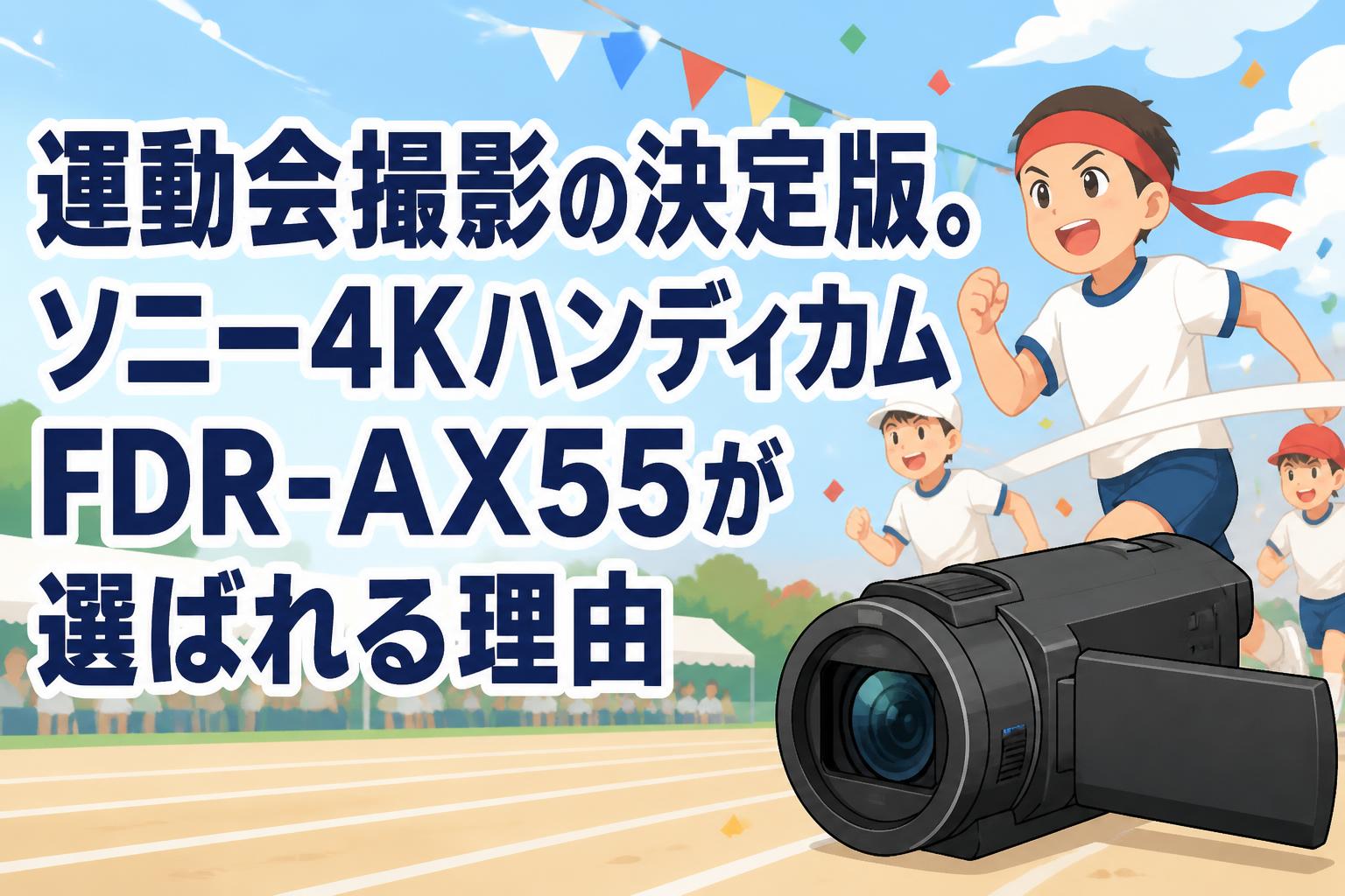運動会撮影の決定版。ソニー4KハンディカムFDR-AX55が選ばれる理由