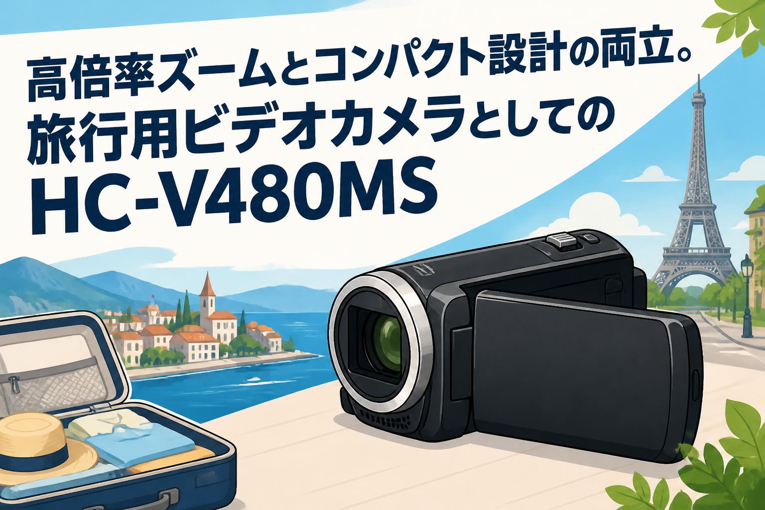 高倍率ズームとコンパクト設計の両立。旅行用ビデオカメラとしてのHC-V480MS
